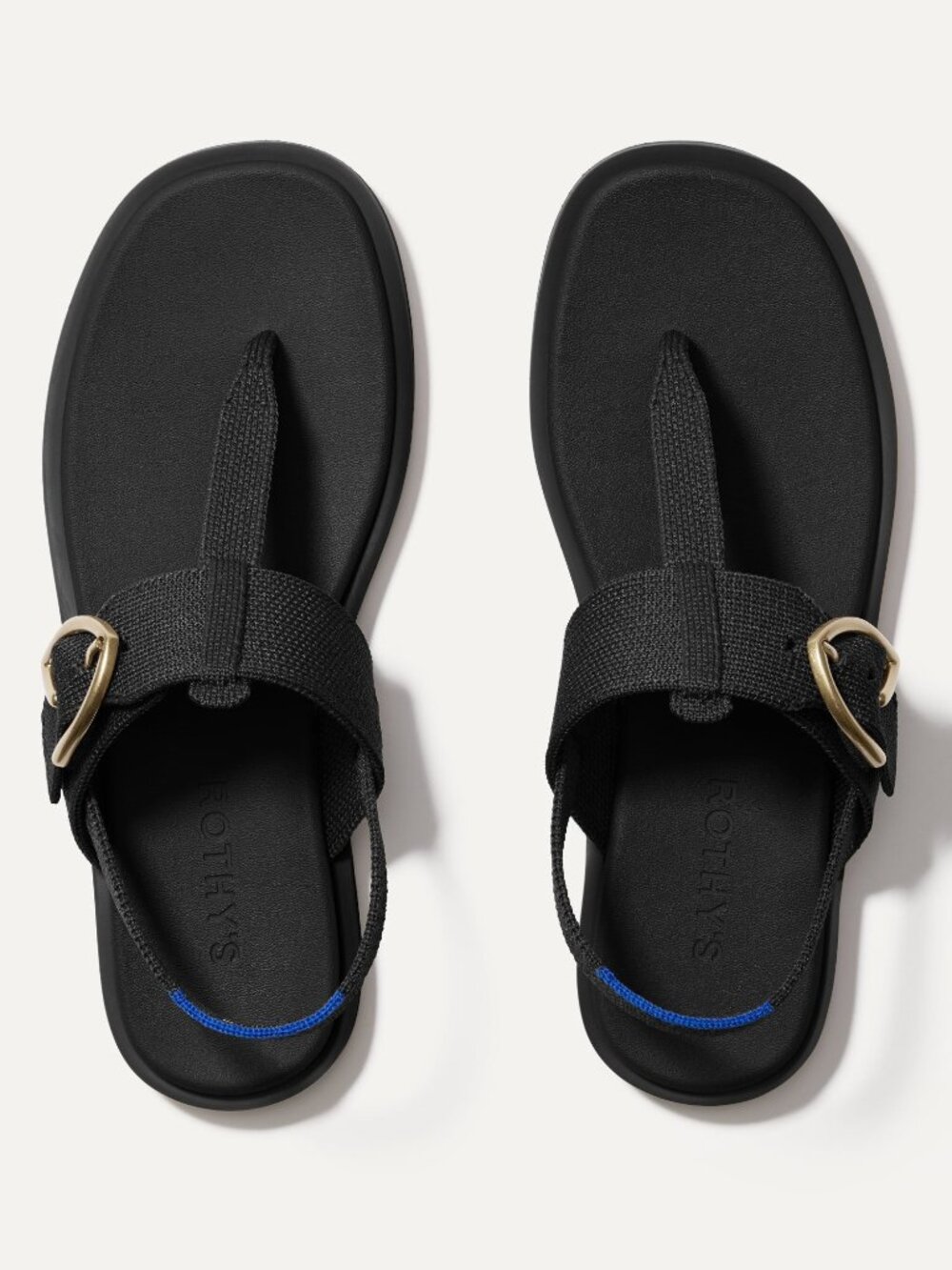 Rothy's The T–Strap Sandal - Black Size 5.5